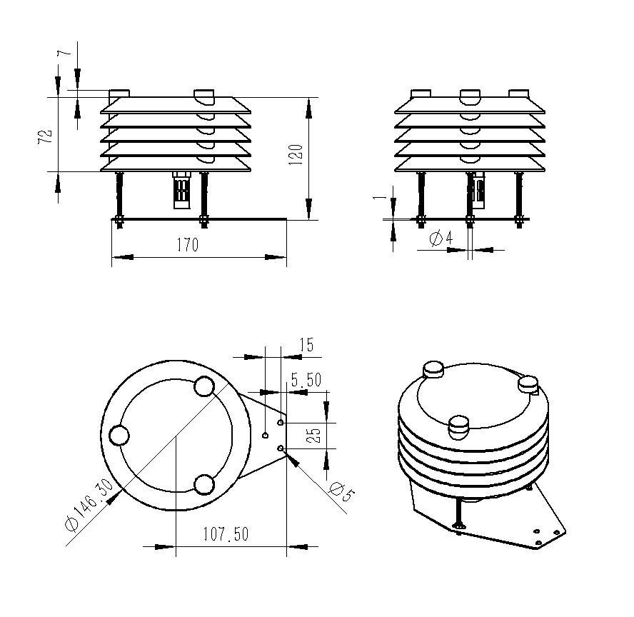 Noise Sensor product size diagram