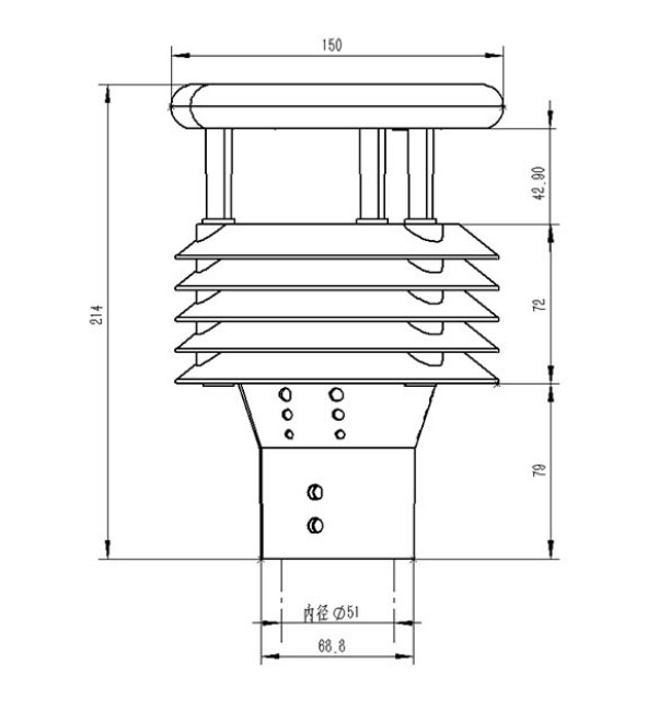 Explosion Proof Sensor Product Size Diagram
