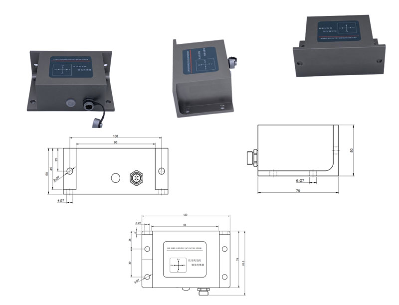 Wireless IOT Inclinometer appearance size