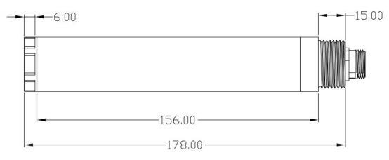 Online cod turbidity sensor size diagram
