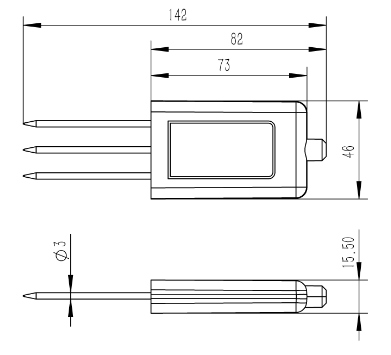 Soil Moisture Probe product size chart