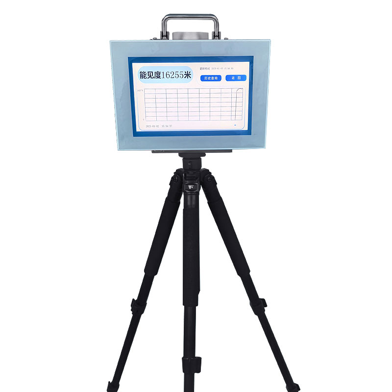 Visibility meter calculates atmospheric visibility using forward scattering technology
